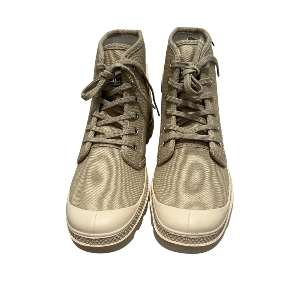Palladium Women 7.5 Mens 6 Sand Shoes Ankle Canvas High Top Lace Up Trainers - Picture 3 of 12